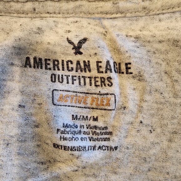 American Eagle Outfitters Gray Active Flex Men's Logo T-Shirt, Size Medium - Picture 4 of 6